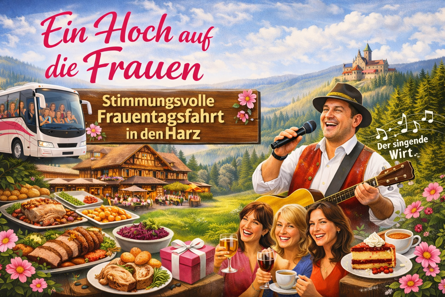 Titelbild Frauentagsfahrt singender Wirt - Quelle: chatGPT